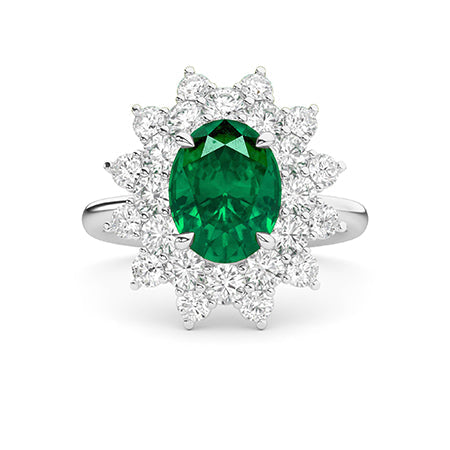 Round LG Diamond Ring in White Gold - Binson Diamonds Antwerp