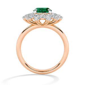 Round LG Diamond Ring in Yellow Gold - Binson Diamonds Antwerp