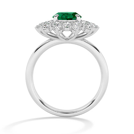 Round LG Diamond Ring in White Gold - Binson Diamonds Antwerp