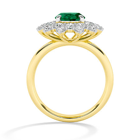 Round LG Diamond Ring in White Gold - Binson Diamonds Antwerp