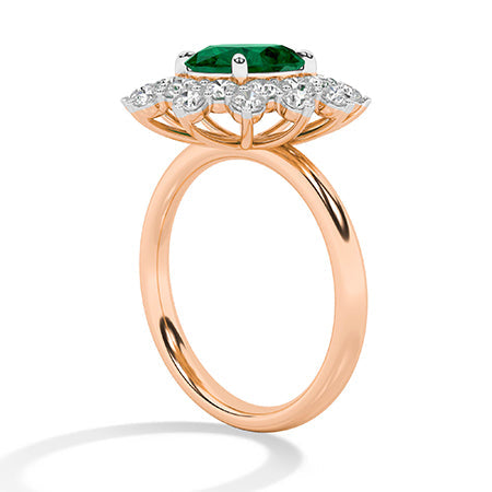 Round LG Diamond Ring in White Gold - Binson Diamonds Antwerp
