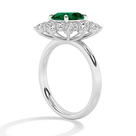 Round LG Diamond Ring in White Gold - Binson Diamonds Antwerp