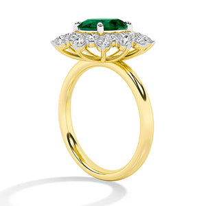Round LG Diamond Ring in White Gold - Binson Diamonds Antwerp