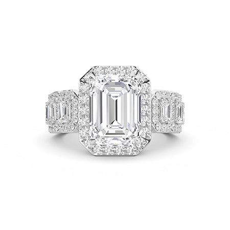 Radiant LG Diamond Ring in Rose Gold - Binson Diamonds Antwerp
