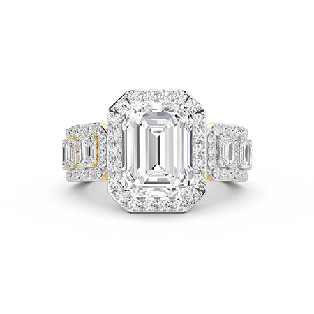 Radiant LG Diamond Ring in Rose Gold - Binson Diamonds Antwerp