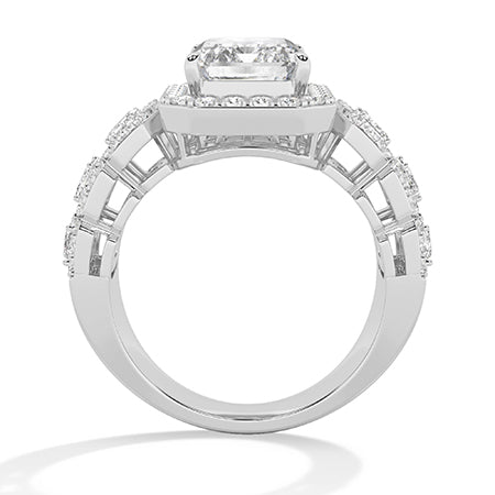 Radiant LG Diamond Ring in Yellow Gold - Binson Diamonds Antwerp