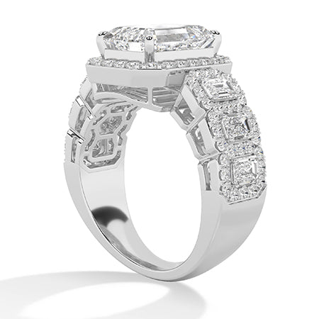 Radiant LG Diamond Ring in Rose Gold - Binson Diamonds Antwerp
