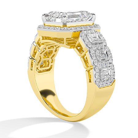 Radiant LG Diamond Ring in Rose Gold - Binson Diamonds Antwerp