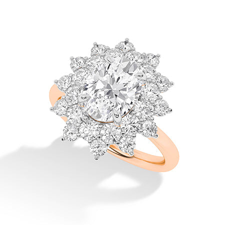 Round LG Diamond Ring in White Gold - Binson Diamonds Antwerp
