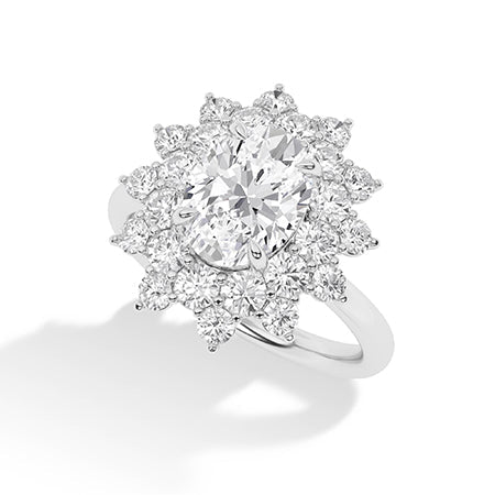 Round LG Diamond Ring in Yellow Gold - Binson Diamonds Antwerp