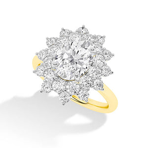 Round LG Diamond Ring in Yellow Gold - Binson Diamonds Antwerp