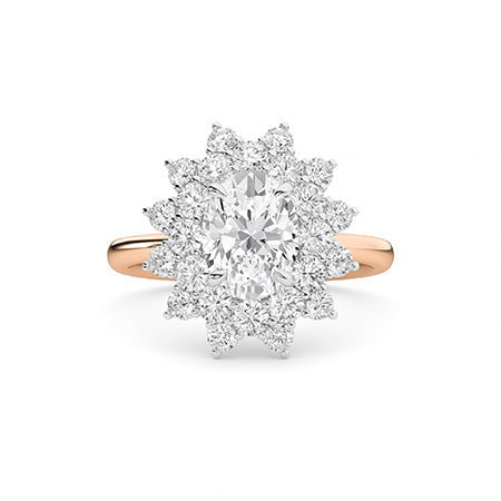 Round LG Diamond Ring in Yellow Gold - Binson Diamonds Antwerp