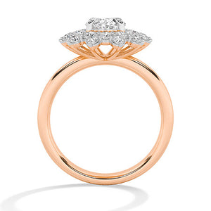 Round LG Diamond Ring in White Gold - Binson Diamonds Antwerp