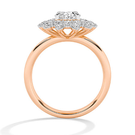 Round LG Diamond Ring in White Gold - Binson Diamonds Antwerp