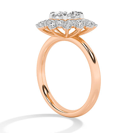 Round LG Diamond Ring in White Gold - Binson Diamonds Antwerp