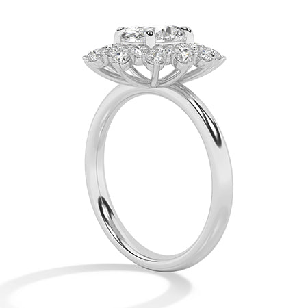 Round LG Diamond Ring in Yellow Gold - Binson Diamonds Antwerp