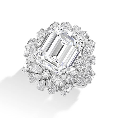 Pear LG Diamond Ring in White Gold - Binson Diamonds Antwerp