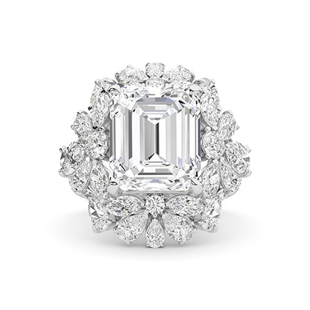 Pear LG Diamond Ring in White Gold - Binson Diamonds Antwerp