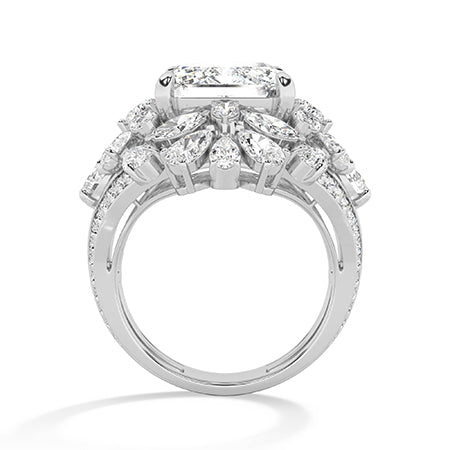 Pear LG Diamond Ring in White Gold - Binson Diamonds Antwerp