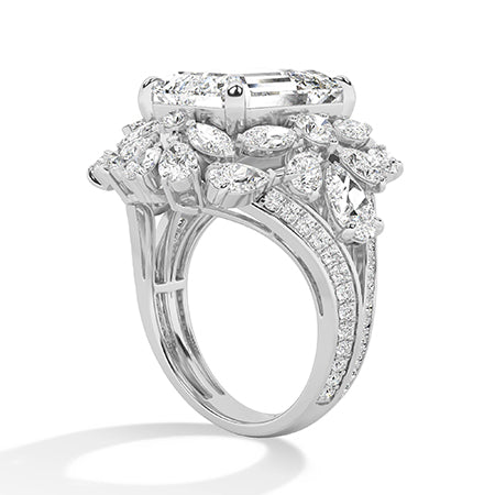Pear LG Diamond Ring in White Gold - Binson Diamonds Antwerp