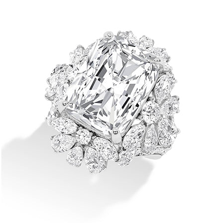 Cushion LG Diamond Ring in Rose Gold - Binson Diamonds Antwerp