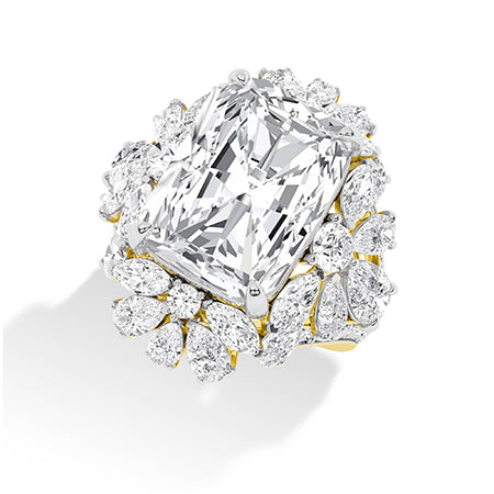 Cushion LG Diamond Ring in Rose Gold - Binson Diamonds Antwerp