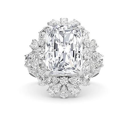Cushion LG Diamond Ring in Rose Gold - Binson Diamonds Antwerp