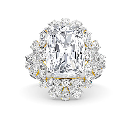 Cushion LG Diamond Ring in Rose Gold - Binson Diamonds Antwerp