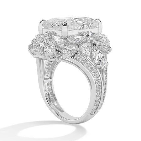 Cushion LG Diamond Ring in Rose Gold - Binson Diamonds Antwerp