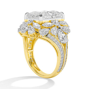 Cushion LG Diamond Ring in Rose Gold - Binson Diamonds Antwerp