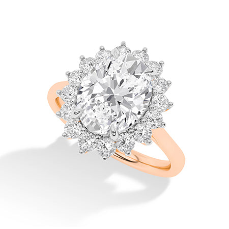 Round LG Diamond Ring in Rose Gold - Binson Diamonds Antwerp