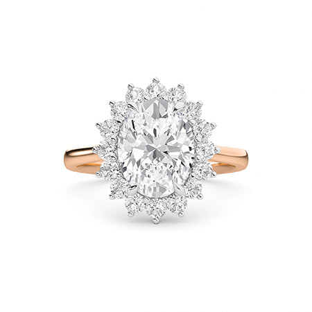 Round LG Diamond Ring in Rose Gold - Binson Diamonds Antwerp