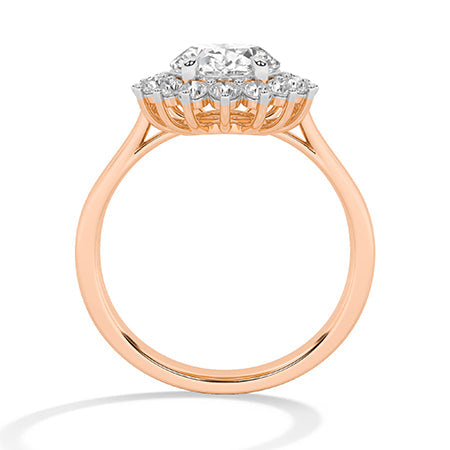 Round LG Diamond Ring in Rose Gold - Binson Diamonds Antwerp