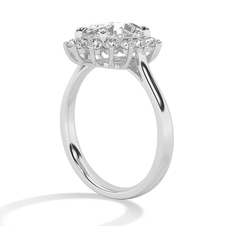 Round LG Diamond Ring in Yellow Gold - Binson Diamonds Antwerp