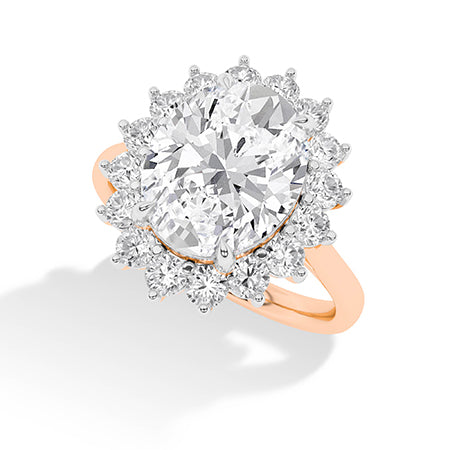 Round LG Diamond Ring in White Gold - Binson Diamonds Antwerp