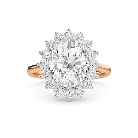 Round LG Diamond Ring in Yellow Gold - Binson Diamonds Antwerp