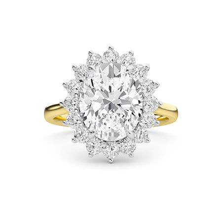 Round LG Diamond Ring in Yellow Gold - Binson Diamonds Antwerp
