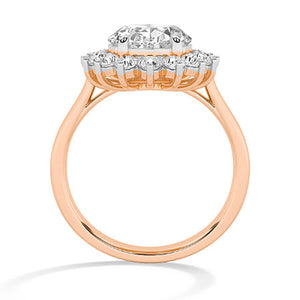 Round LG Diamond Ring in White Gold - Binson Diamonds Antwerp