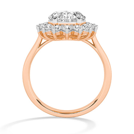 Round LG Diamond Ring in White Gold - Binson Diamonds Antwerp