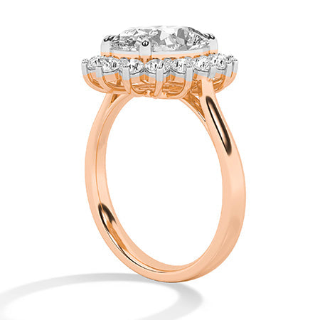 Round LG Diamond Ring in White Gold - Binson Diamonds Antwerp