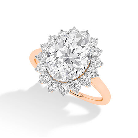 Round LG Diamond Ring in White Gold - Binson Diamonds Antwerp
