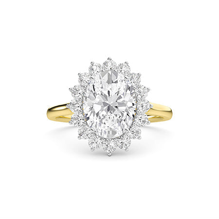 Round LG Diamond Ring in Yellow Gold - Binson Diamonds Antwerp