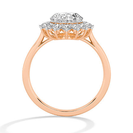Round LG Diamond Ring in White Gold - Binson Diamonds Antwerp
