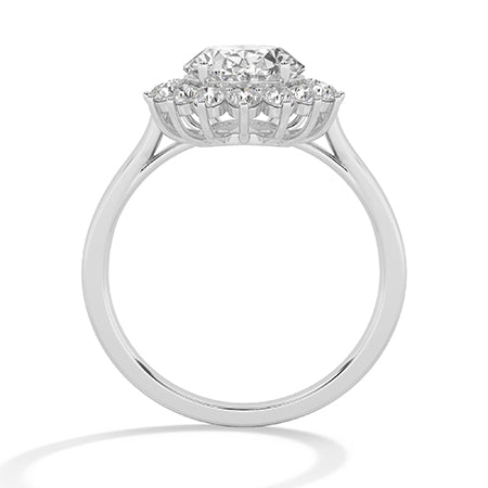 Round LG Diamond Ring in Yellow Gold - Binson Diamonds Antwerp
