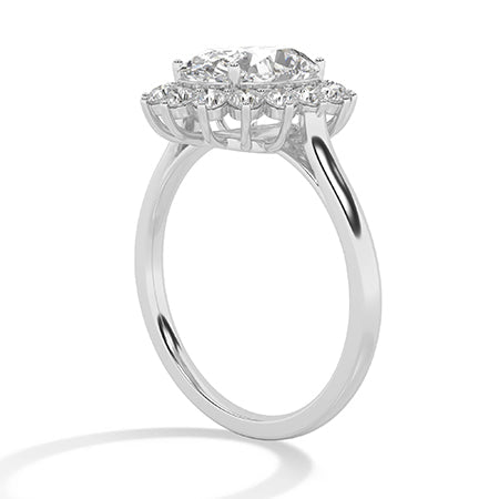 Round LG Diamond Ring in Yellow Gold - Binson Diamonds Antwerp