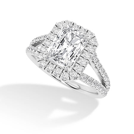 Radiant LG Diamond Ring in Yellow Gold - Binson Diamonds Antwerp