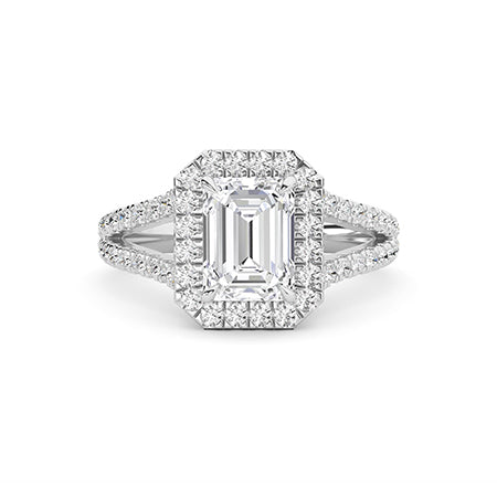 Radiant LG Diamond Ring in Rose Gold - Binson Diamonds Antwerp