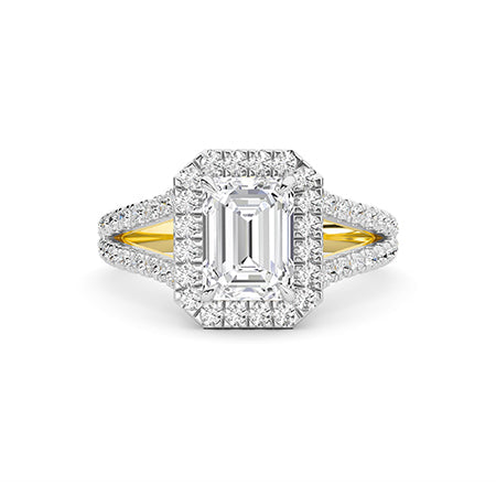Radiant LG Diamond Ring in Rose Gold - Binson Diamonds Antwerp