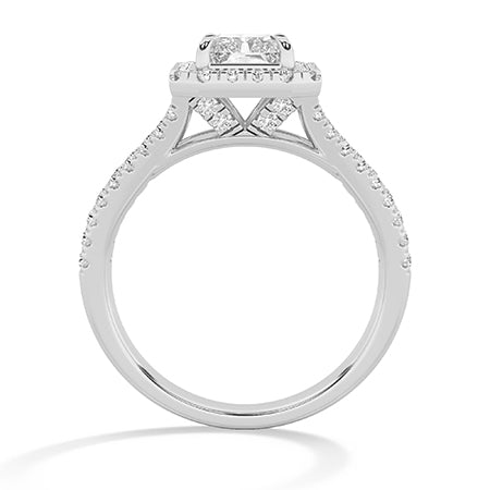 Radiant LG Diamond Ring in Yellow Gold - Binson Diamonds Antwerp