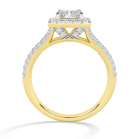 Radiant LG Diamond Ring in Rose Gold - Binson Diamonds Antwerp